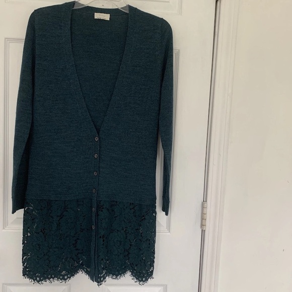 WRAP LONDON lace trim sienna Cardigan long length - Picture 2 of 7